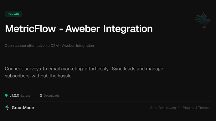 MetricFlow - Aweber Integration