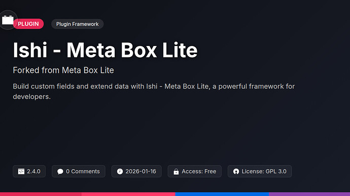 Meta Box Lite