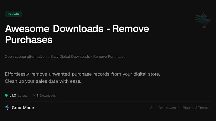 Awesome Downloads - Remove Purchases
