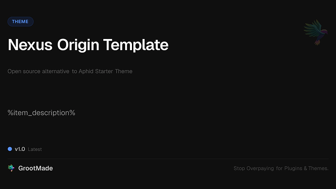 Nexus Origin Template