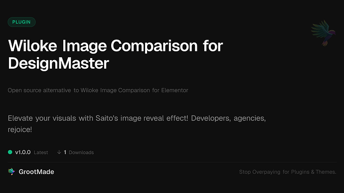 Wiloke Image Comparison for DesignMaster