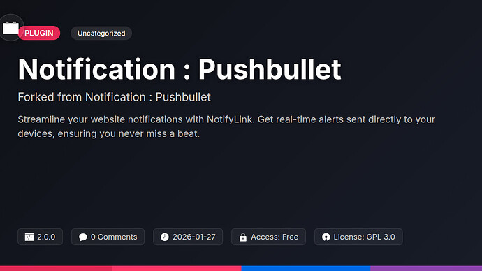 Notification : Pushbullet