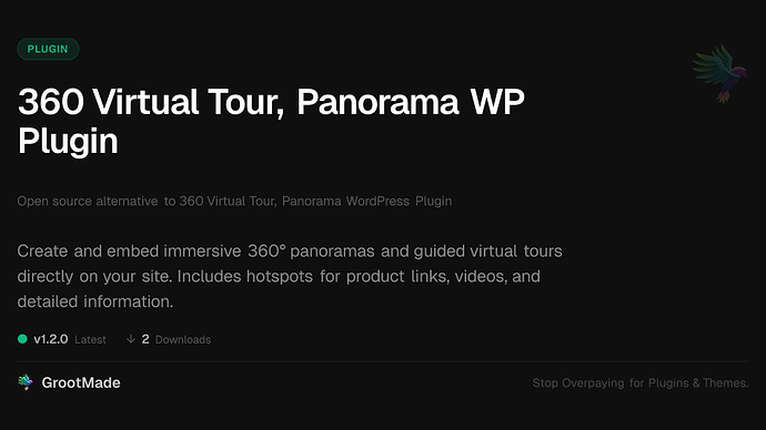 360 Virtual Tour, Panorama WP Plugin