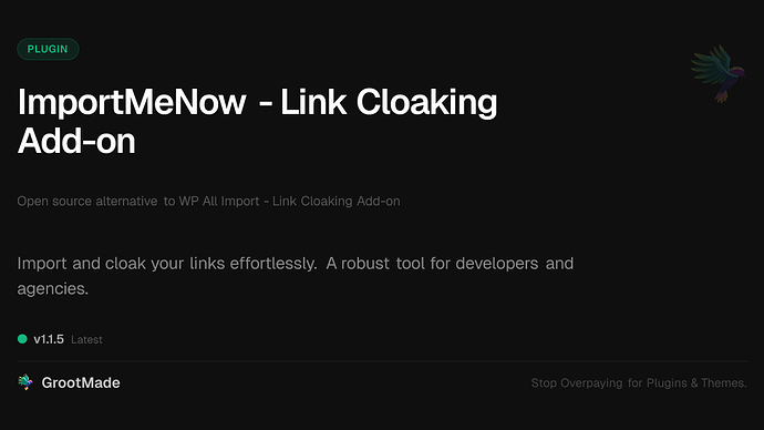 ImportMeNow - Link Cloaking Add-on