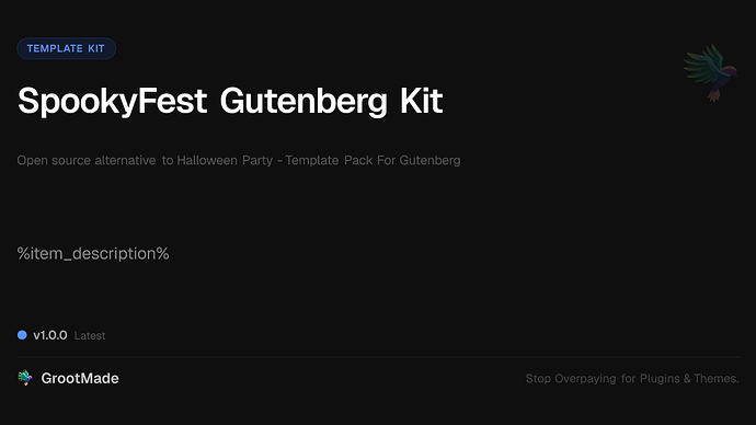 SpookyFest Gutenberg Kit