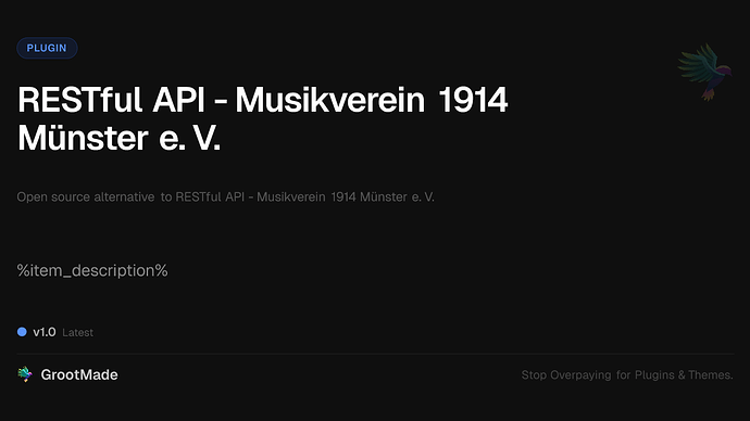 RESTful API - Musikverein 1914 Münster e. V.