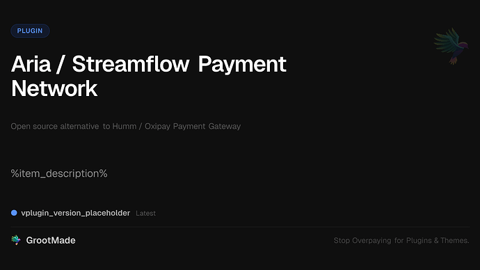 Aria / Streamflow Payment Network
