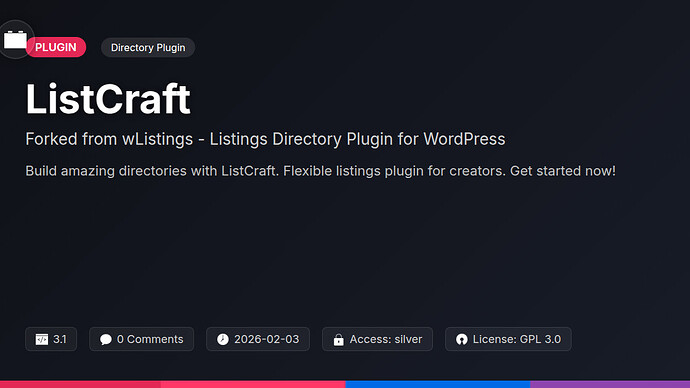 wListings - Listings Directory Plugin for WP