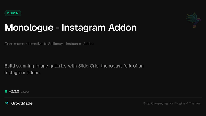 Monologue - Instagram Addon