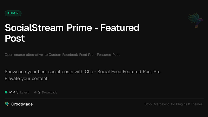 SocialStream Prime - Featured Post