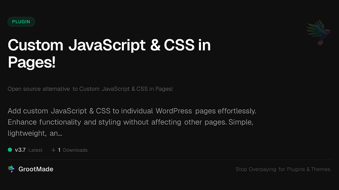 Custom JavaScript & CSS in Pages!