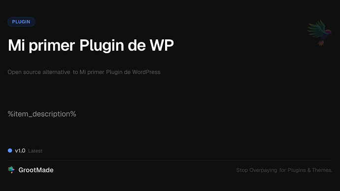 Mi primer Plugin de WP