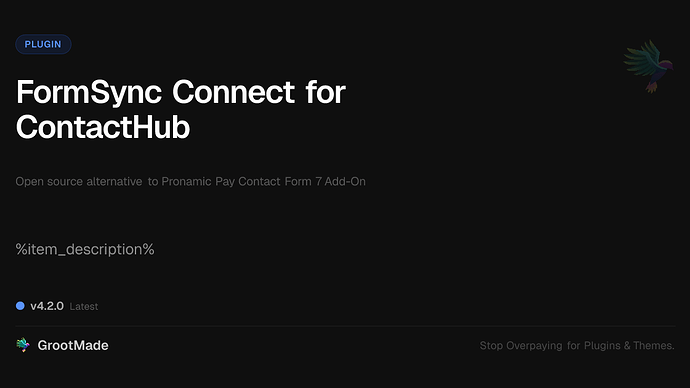 FormSync Connect for ContactHub