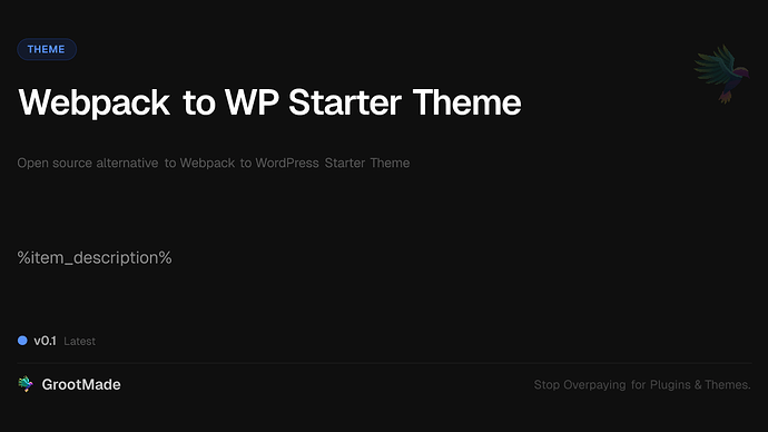 Webpack to WP Starter Theme