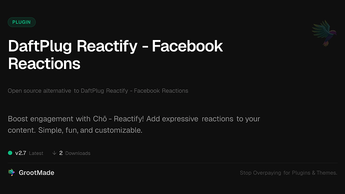 DaftPlug Reactify - Facebook Reactions