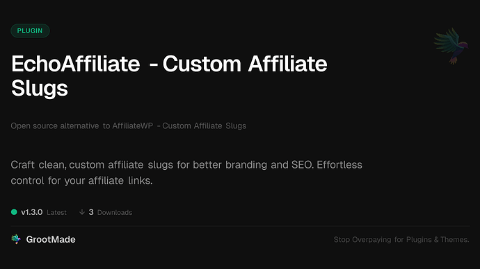 EchoAffiliate - Custom Affiliate Slugs