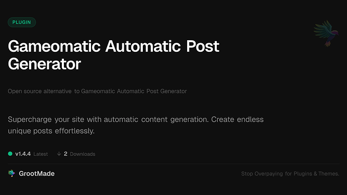 Gameomatic Automatic Post Generator