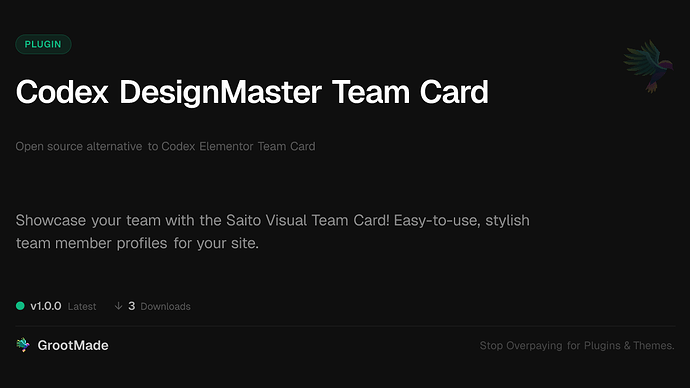 Codex DesignMaster Team Card