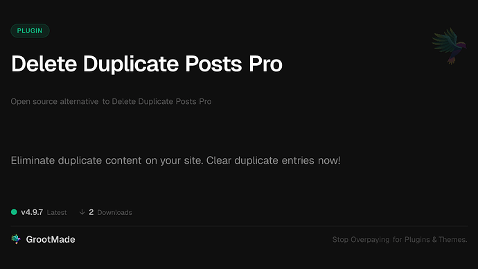 Delete Duplicate Posts Pro