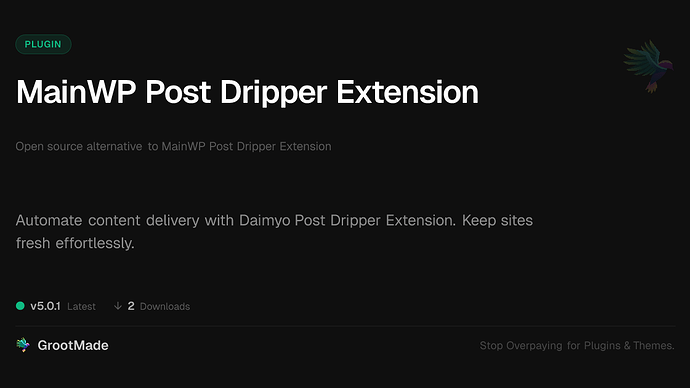 MainWP Post Dripper Extension