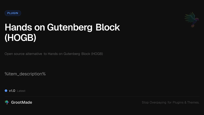 Hands on Gutenberg Block (HOGB)