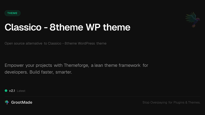 Classico - 8theme WP theme