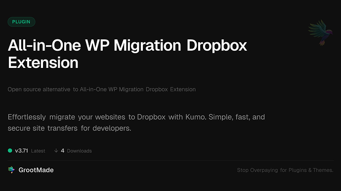 All-in-One WP Migration Dropbox Extension