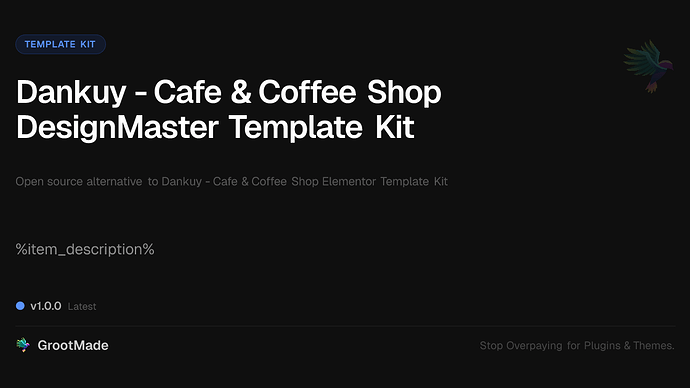 Dankuy - Cafe & Coffee Shop DesignMaster Template Kit