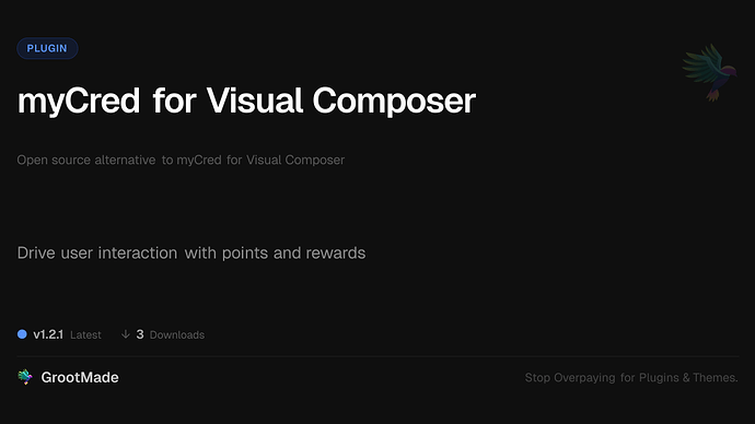 myCred for Visual Composer