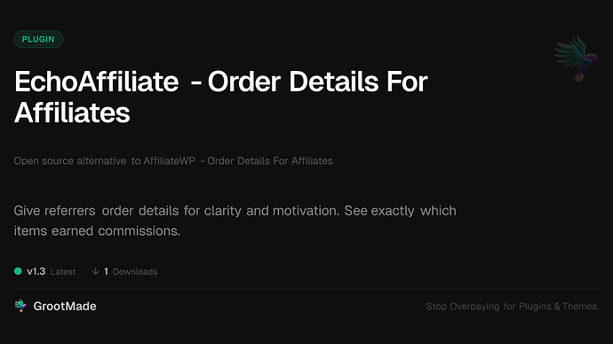 EchoAffiliate - Order Details For Affiliates