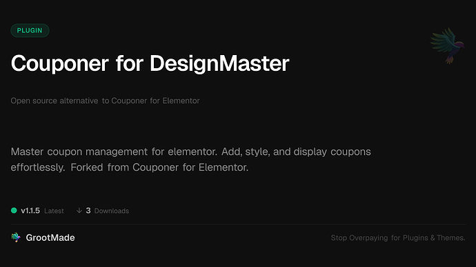 Couponer for DesignMaster