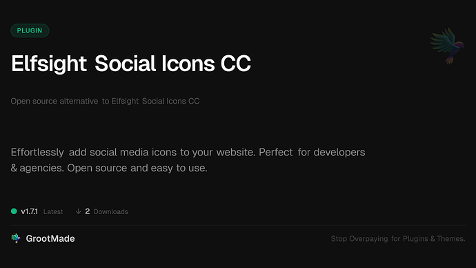 Elfsight Social Icons CC