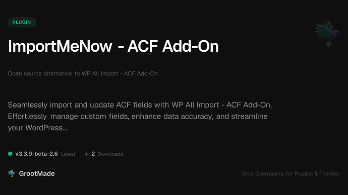 ImportMeNow - ACF Add-On Pro