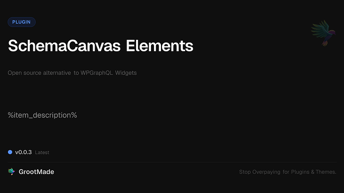 SchemaCanvas Elements