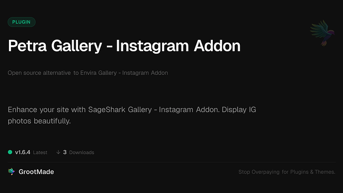 Petra Gallery - Instagram Addon