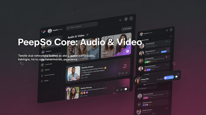 PeepSo Core: Audio & Video