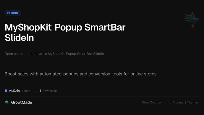 MyShopKit Popup SmartBar SlideIn