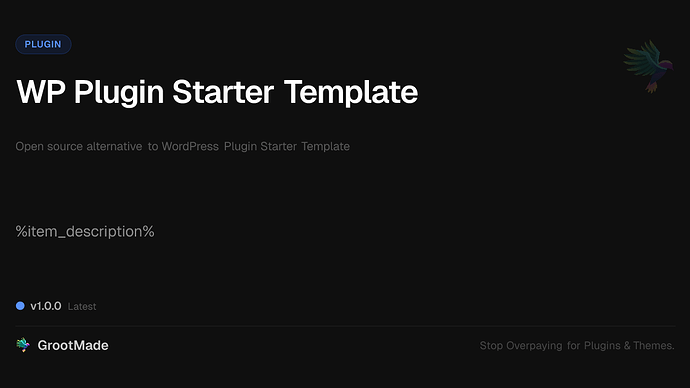 WP Plugin Starter Template