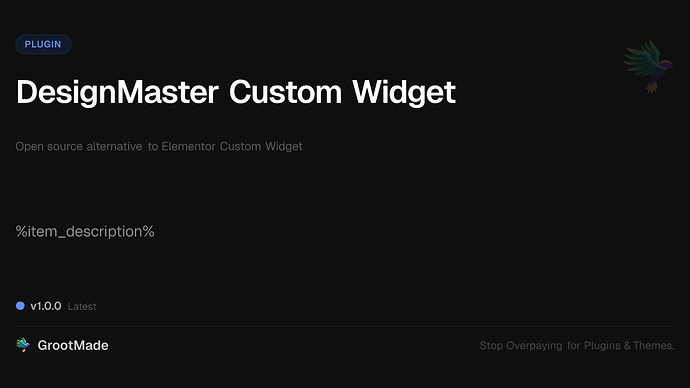 DesignMaster Custom Widget