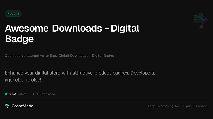 Awesome Downloads - Digital Badge