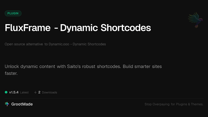 FluxFrame - Dynamic Shortcodes