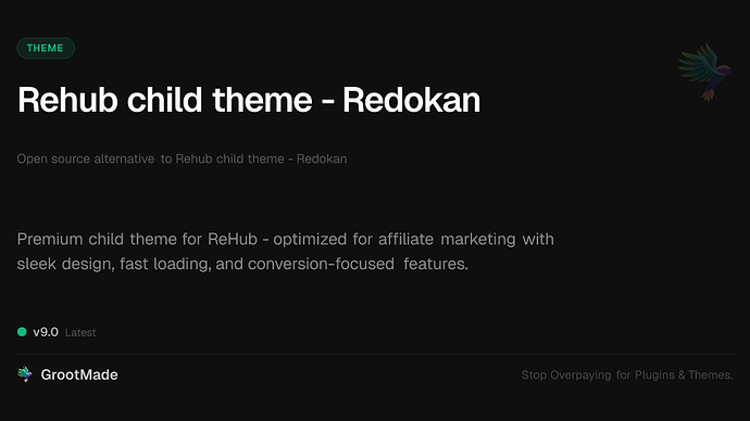 Rehub child theme - Redokan