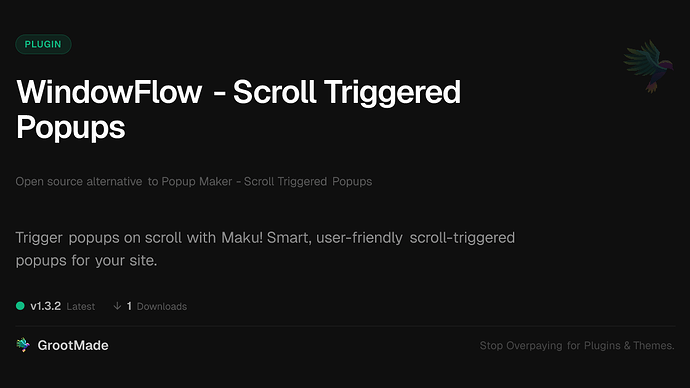 WindowFlow - Scroll Triggered Popups