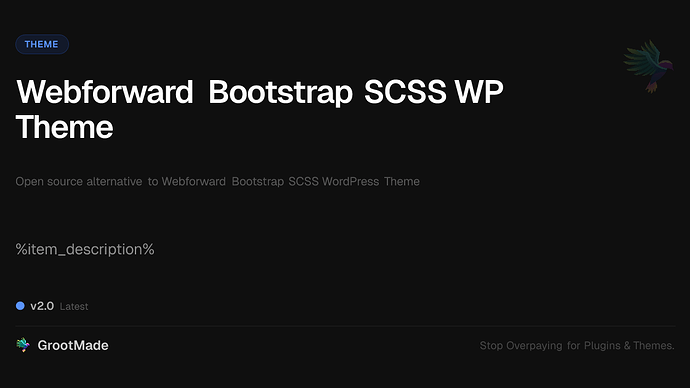 Webforward Bootstrap SCSS WP Theme