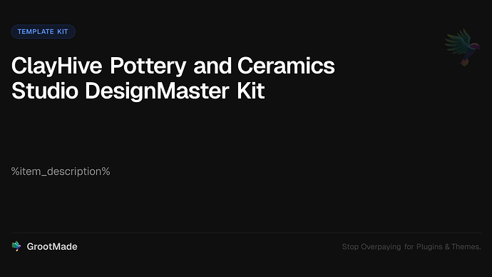 ClayHive Pottery and Ceramics Studio DesignMaster Kit