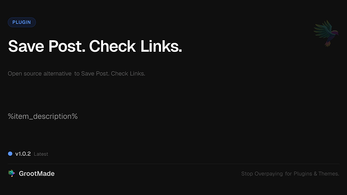 Save Post. Check Links.