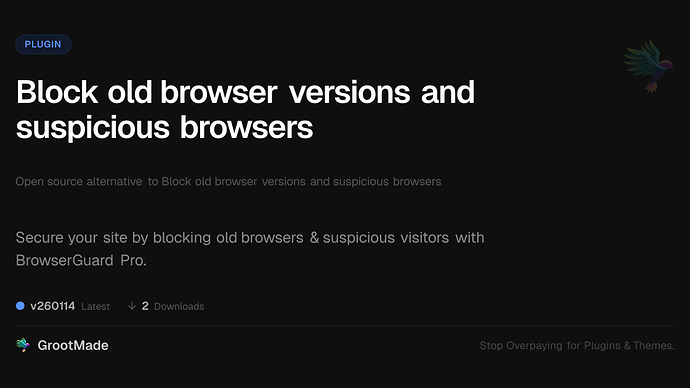 Block old browser versions and suspicious browsers