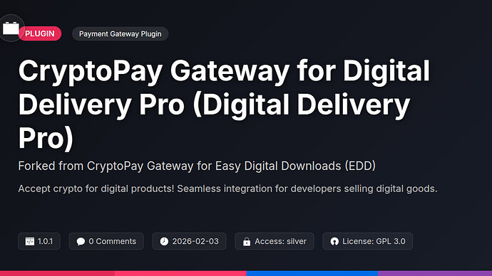 CryptoPay Gateway for Awesome Downloads (DeftDock)