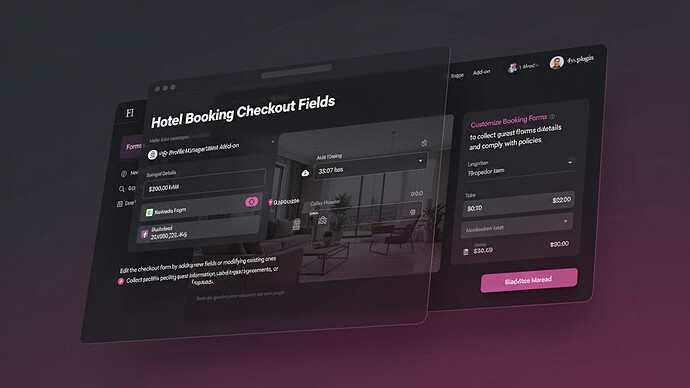Hotel Booking Checkout Fields