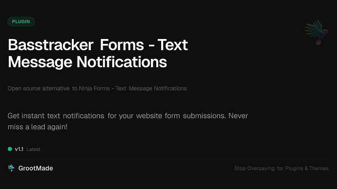 Basstracker Forms - Text Message Notifications